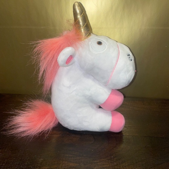 Universal Studios Despicable Me Minions Fluffy Unicorn Plush Stuffed Toy 9" - Picture 4 of 8